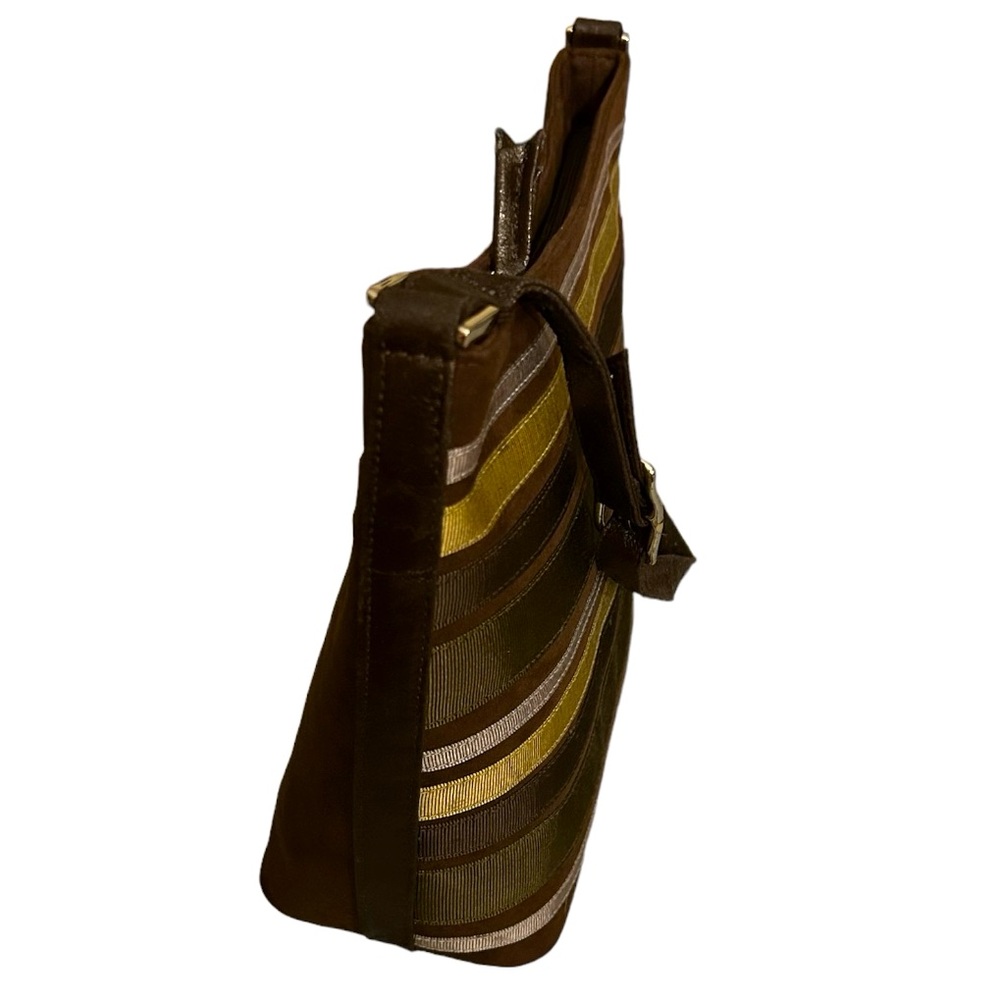 Liz & Co. color block bag in brown and green tones. NWT - Picture 3 of 3